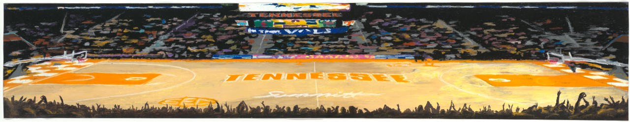 Thompson-Boling Arena (oil pastel on canvas)